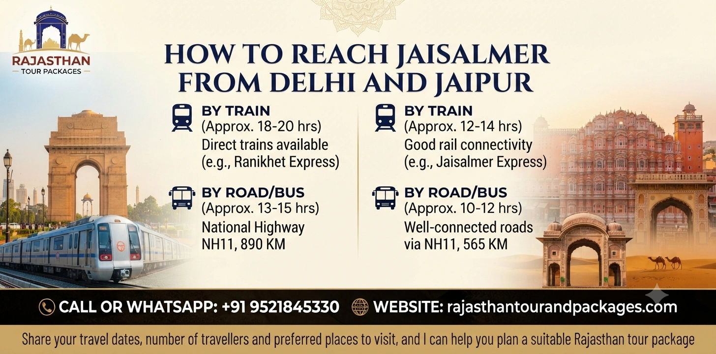 How to Reach Jaisalmer from Delhi and Jaipur