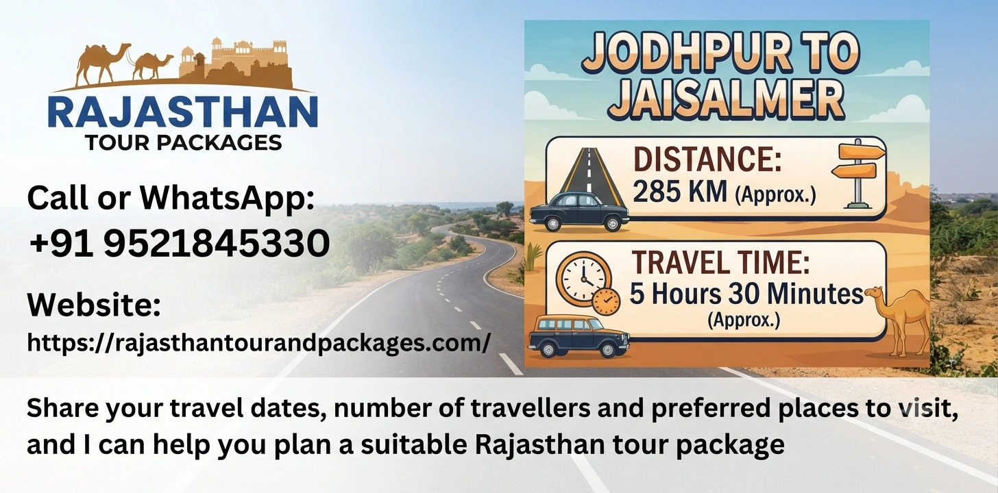 Jodhpur to Jaisalmer Distance and Travel Time